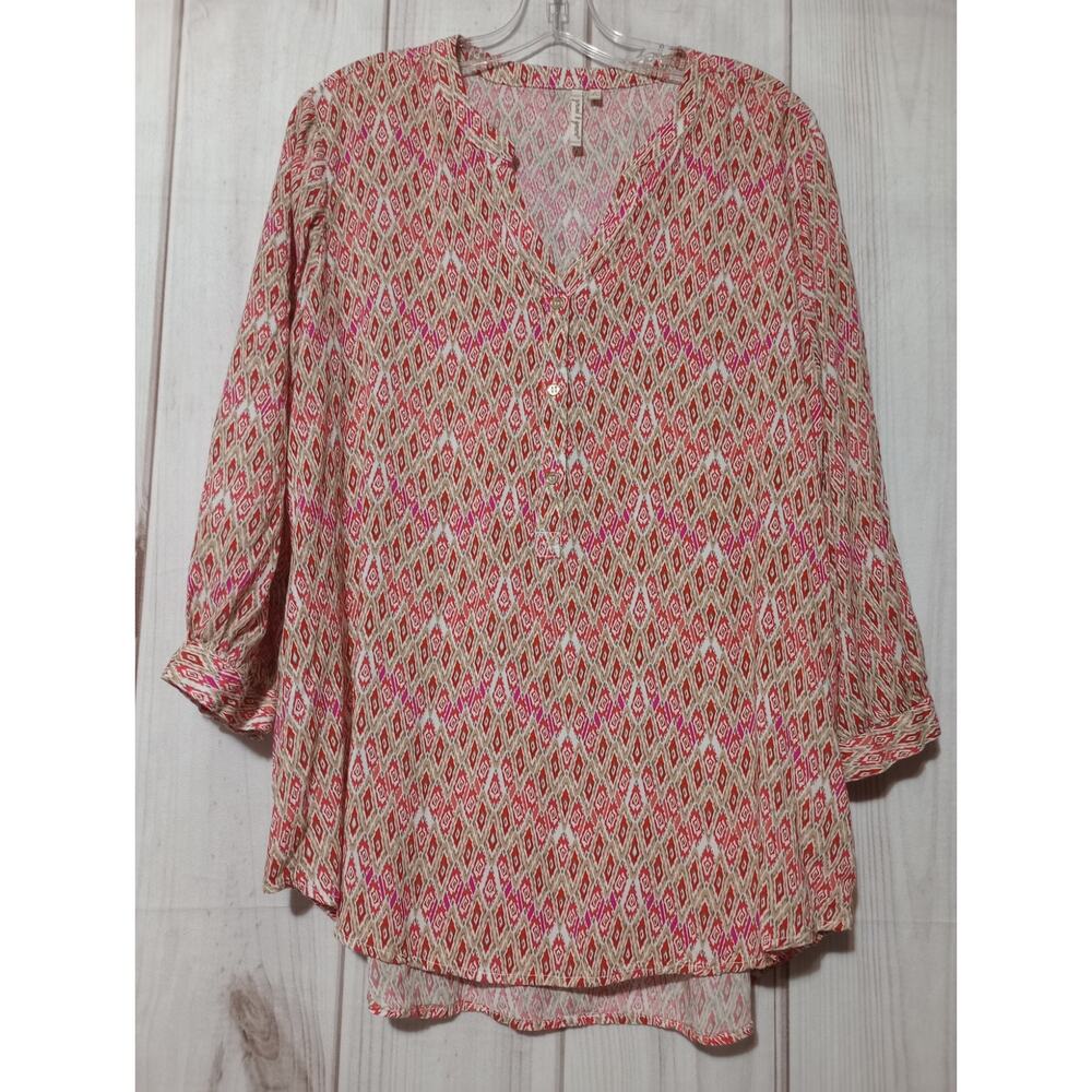 Grand and Greene Shirt Ladies Large 3/4 Sleeve